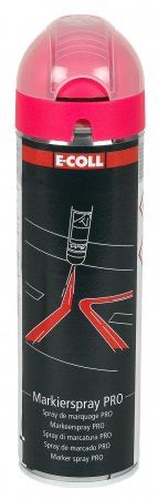 Markierspray mit Bodenmarkierdüse - pink fluoreszierend