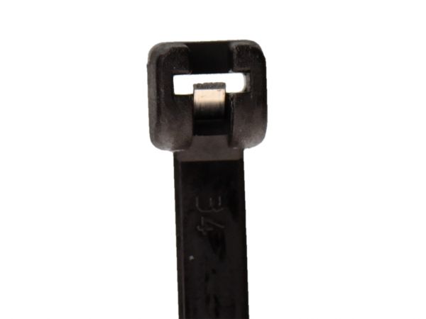 Kabelbinder schwarz mit Metallzunge