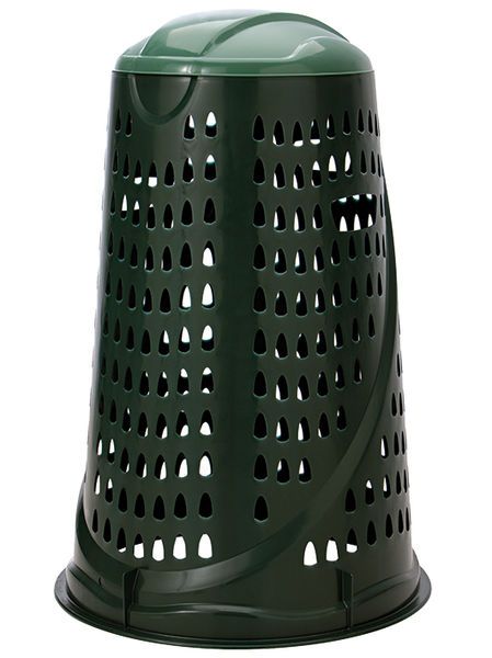 Abfallsackhalter grün mit Deckel