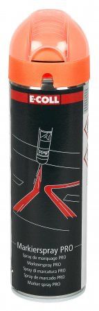 Markierspray mit Bodenmarkierdüse - orange fluoreszierend