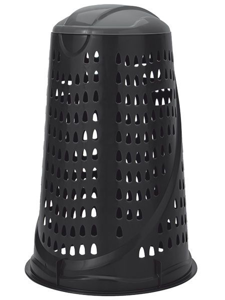 Abfallsackhalter schwarz mit Deckel
